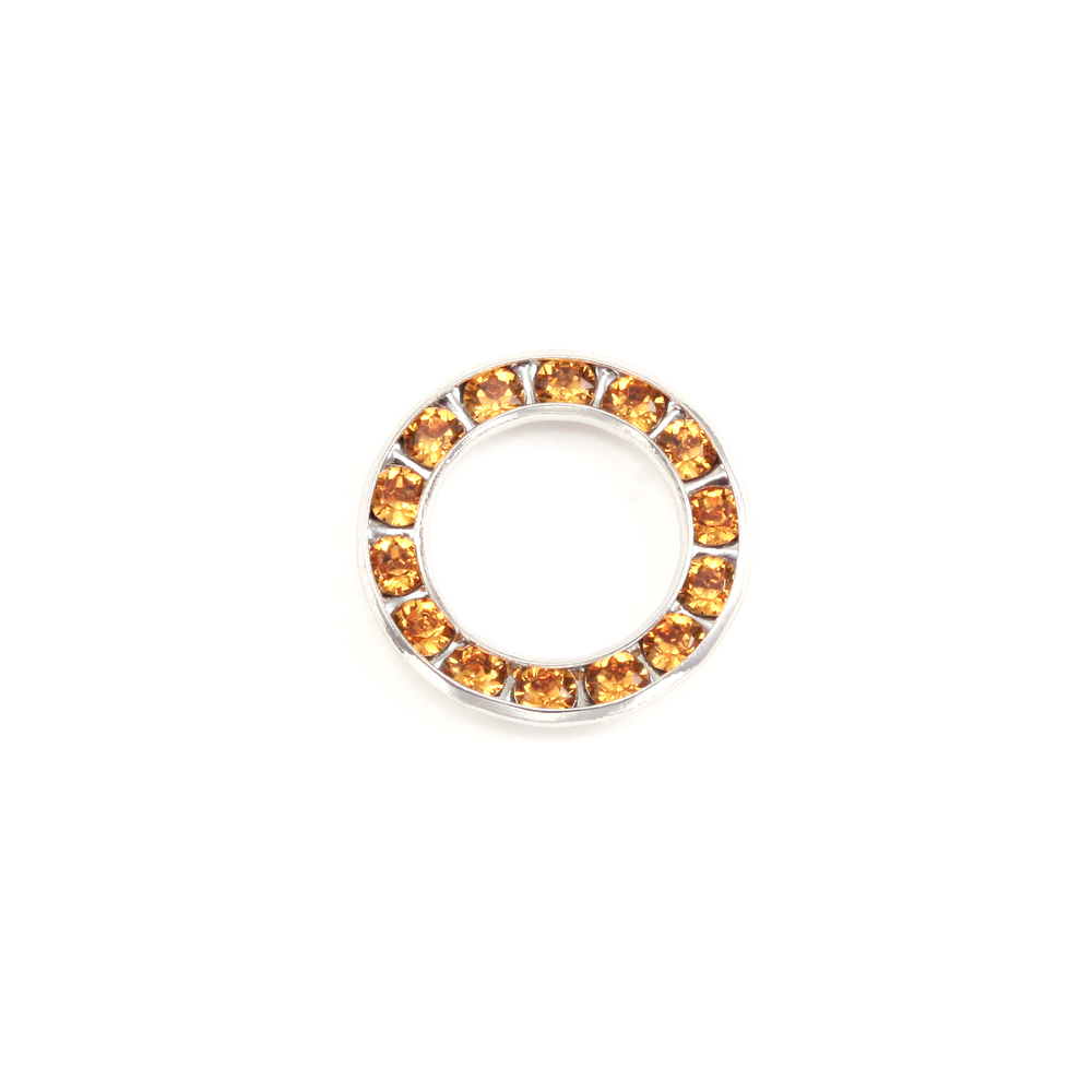 Charms & Solderable Accents Swarovski Crystal Channel Set Circle (Topaz - NOVEMBER) *DISCONTINUED